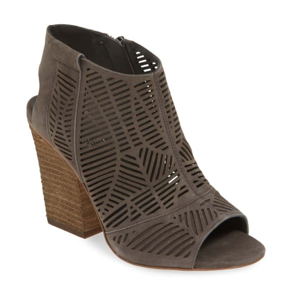 Kimora Suede Cutout Block Heel Bootie